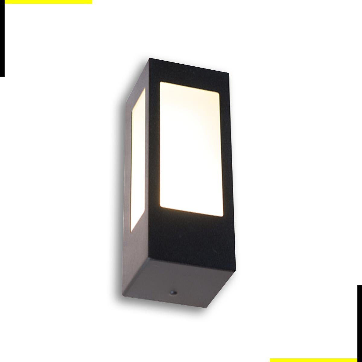 Arandela de Parede Externa Retangular 7x20cm 1E27 | Felluz Preto