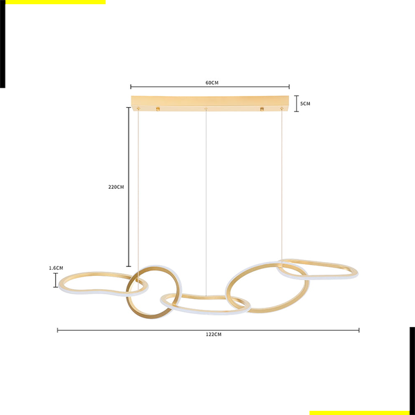 Pendente LED Zena 67W 3000K 5360Lm Bivolt | Nordecor - 2597